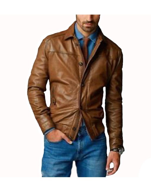 Men's genuine leather discount blazers